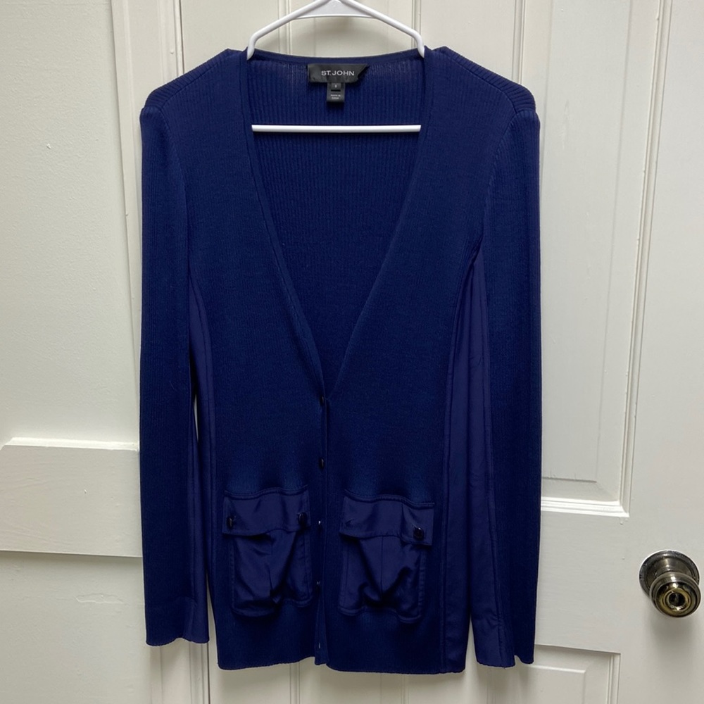 St. John Rich Blue cardigan